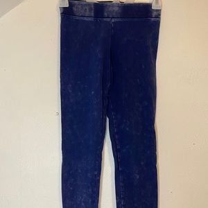 Navy blue and grey leggings